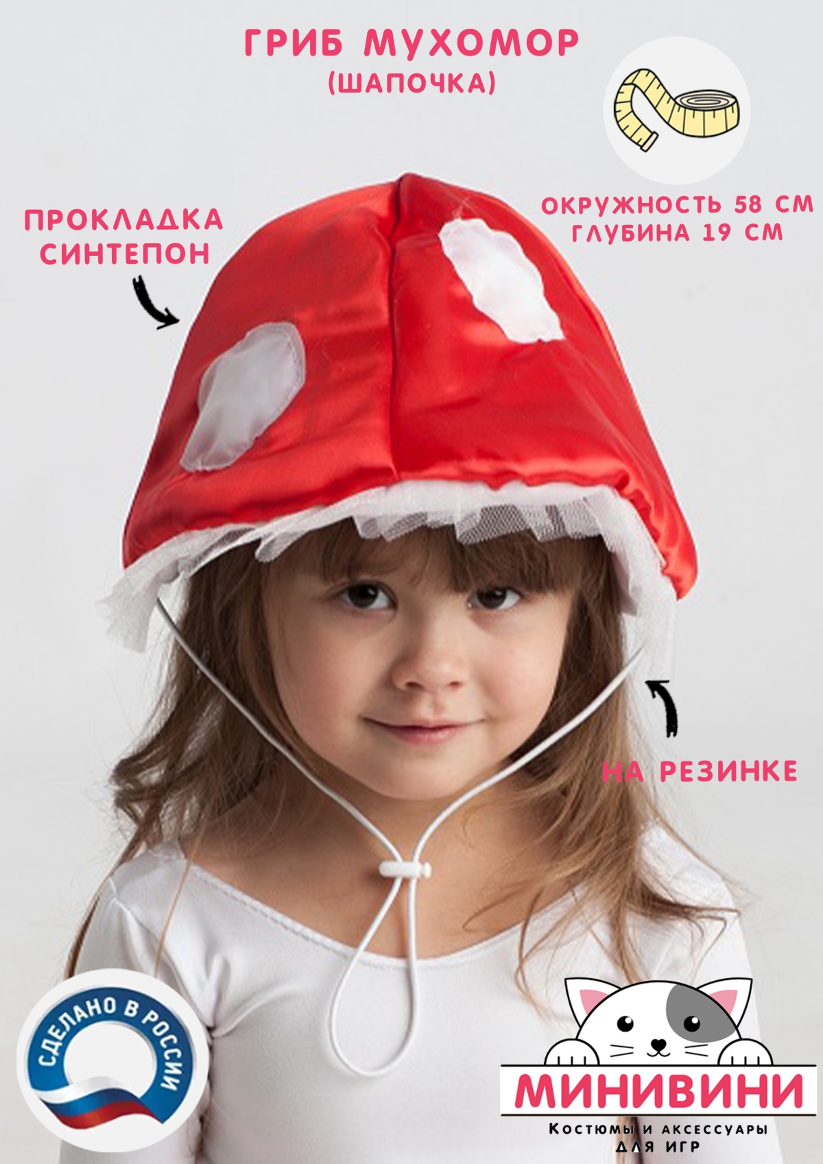 Грибочек (шапочка): мухомор