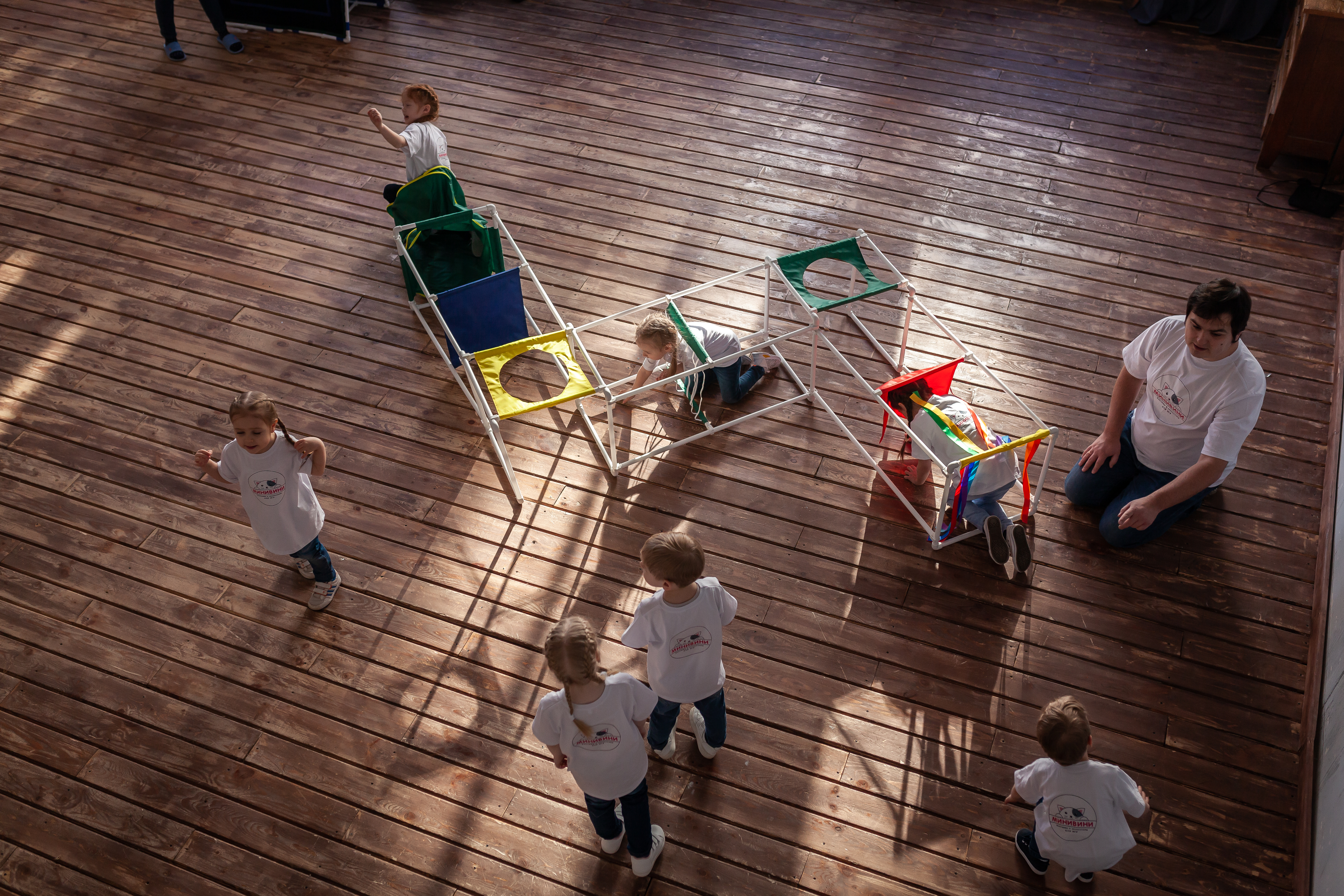 Лабиринт.Трансформируемый напольный комплекс для подлезания, перелезания, перешагивания