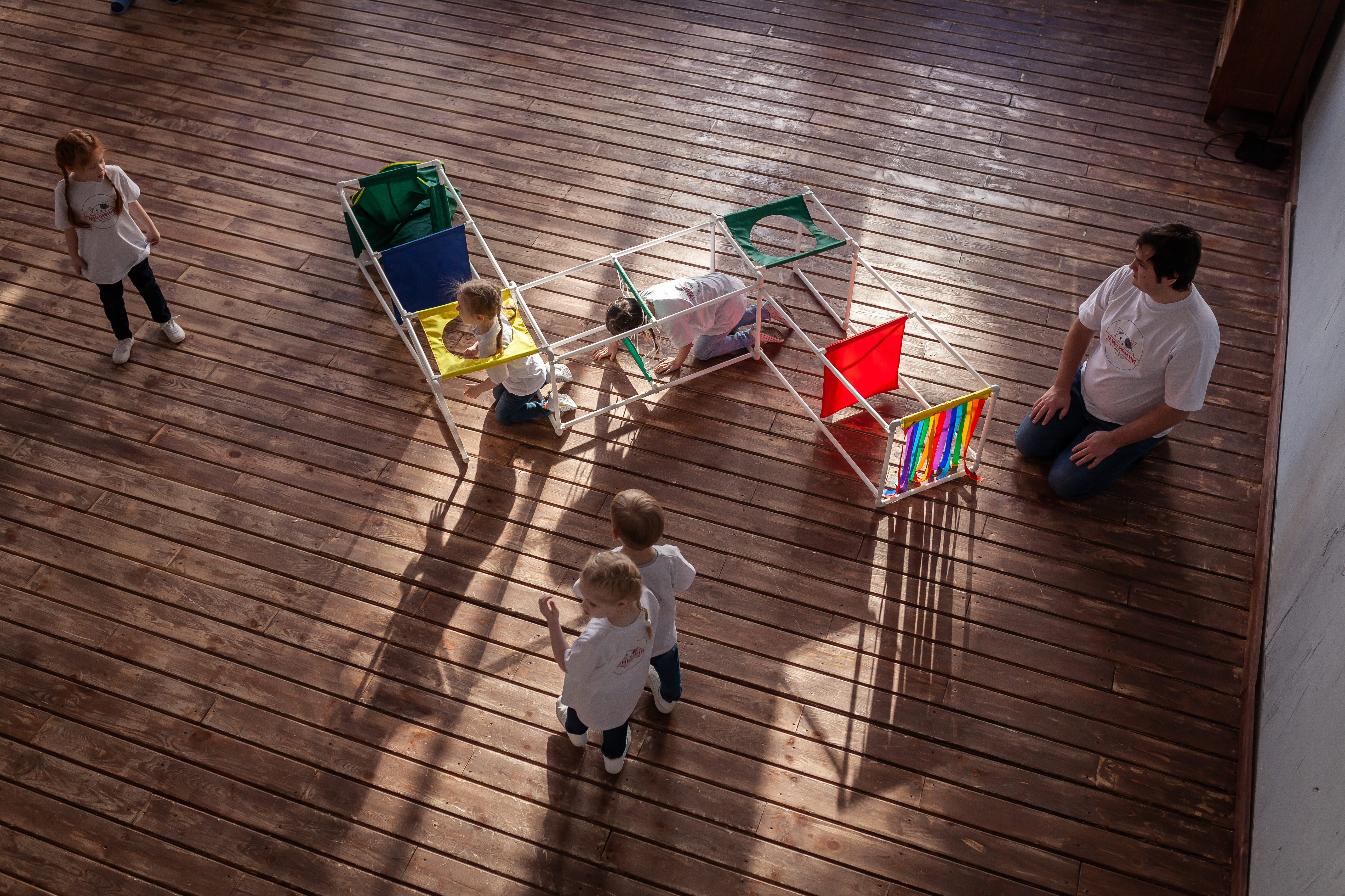 Лабиринт.Трансформируемый напольный комплекс для подлезания, перелезания, перешагивания