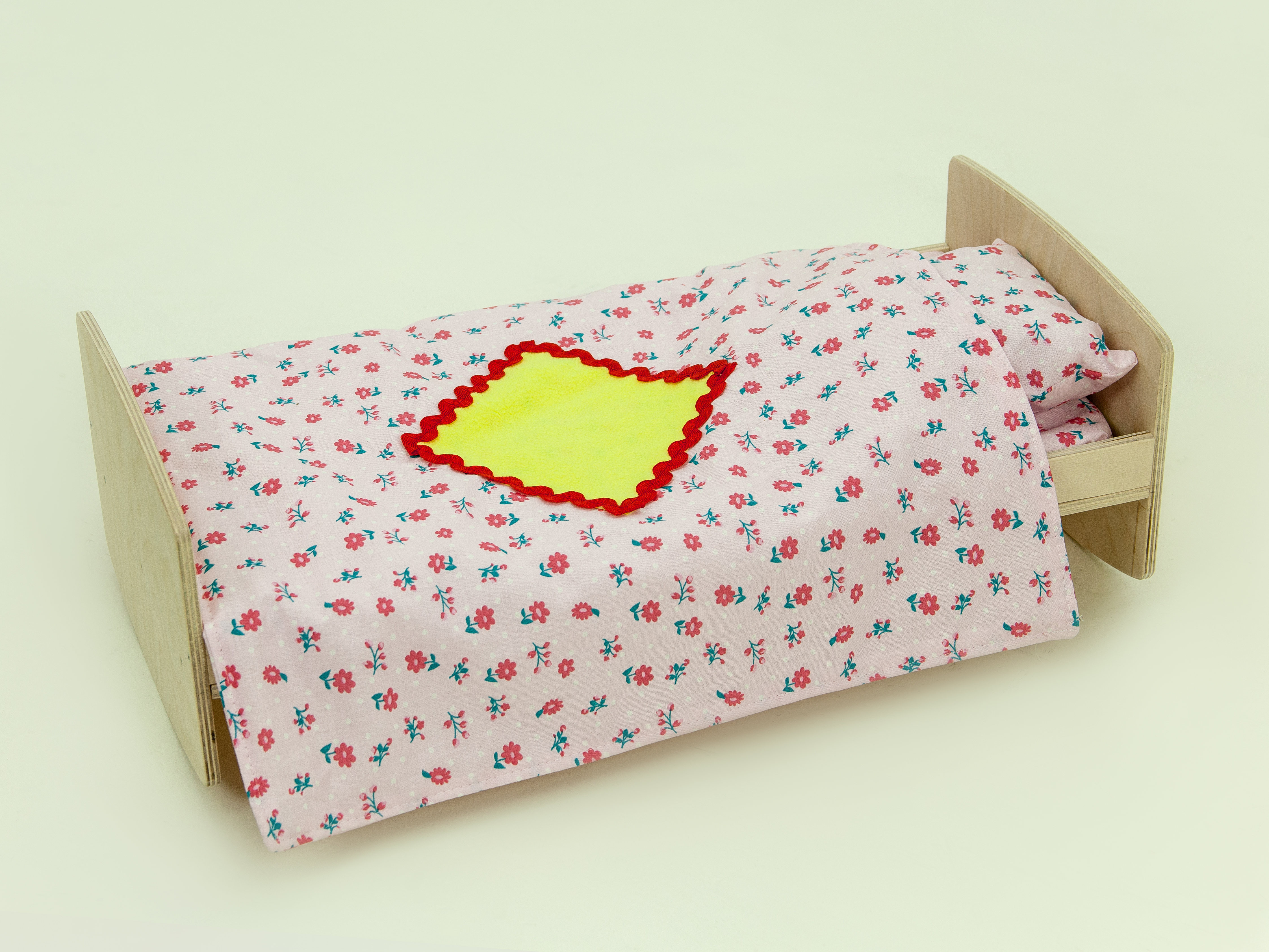 Комплект постели для кроватки-качалки 1 из ткани с детским рисунком (хлопок 100%)