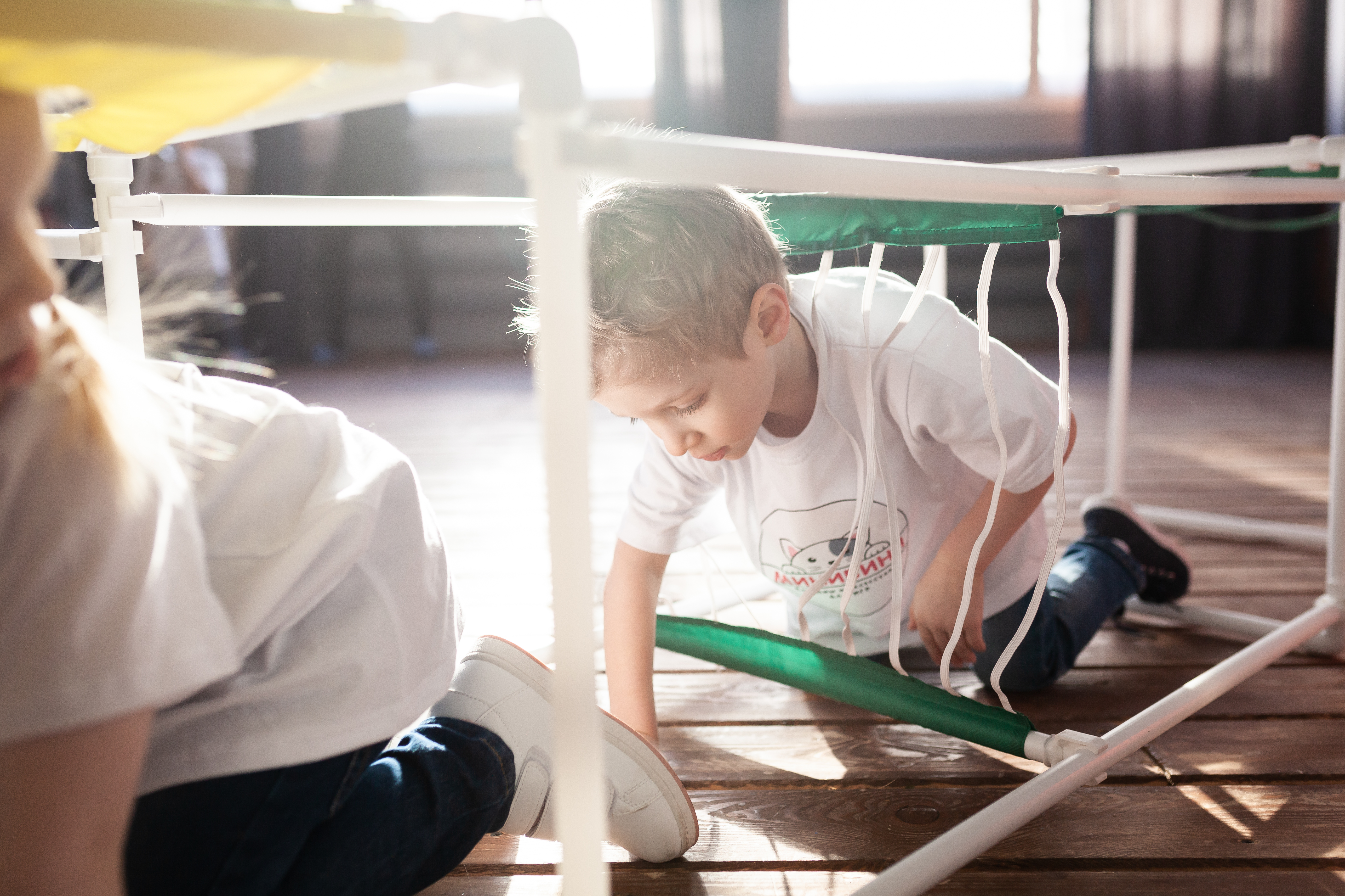 Лабиринт.Трансформируемый напольный комплекс для подлезания, перелезания, перешагивания