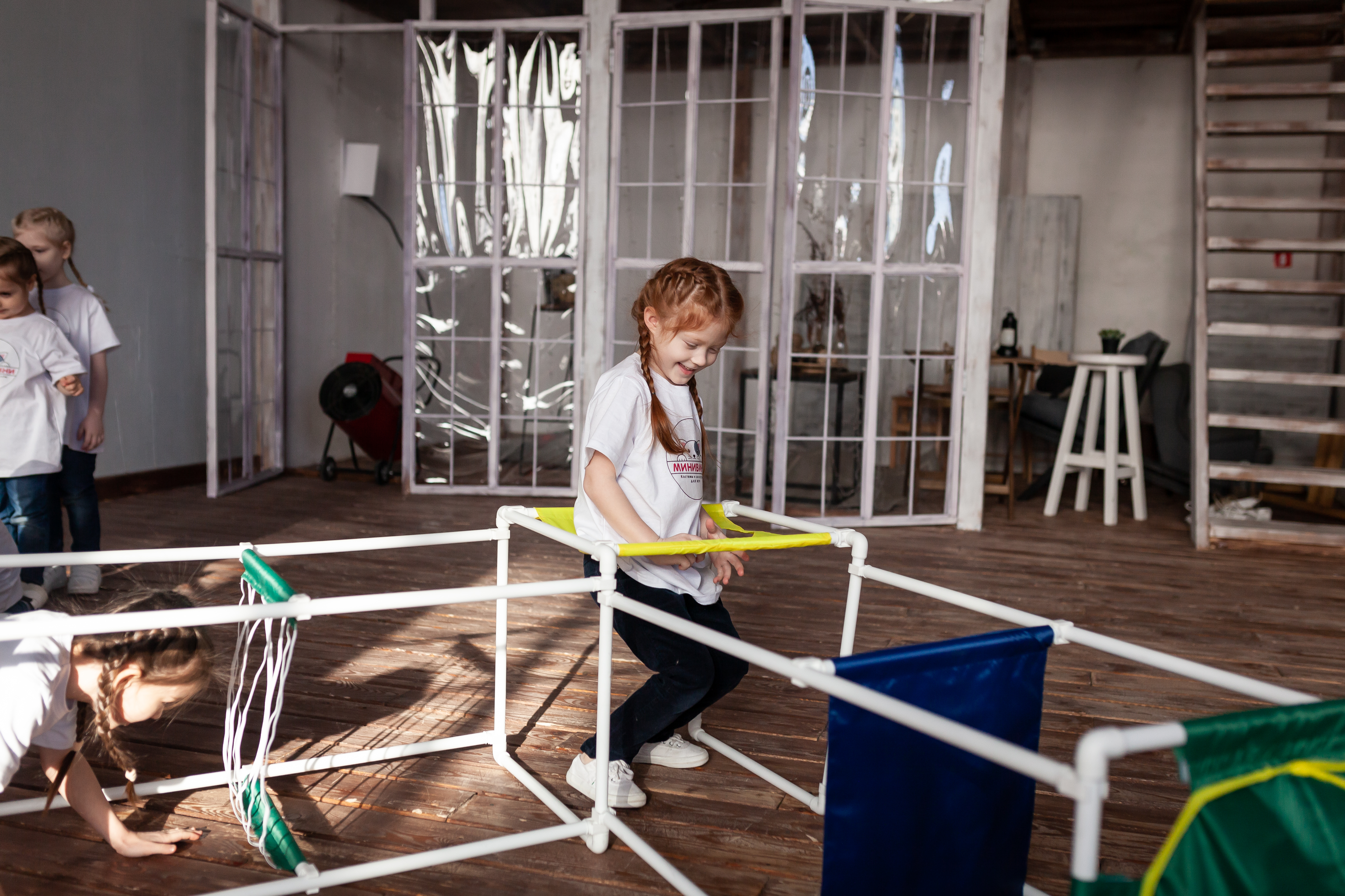 Лабиринт.Трансформируемый напольный комплекс для подлезания, перелезания, перешагивания