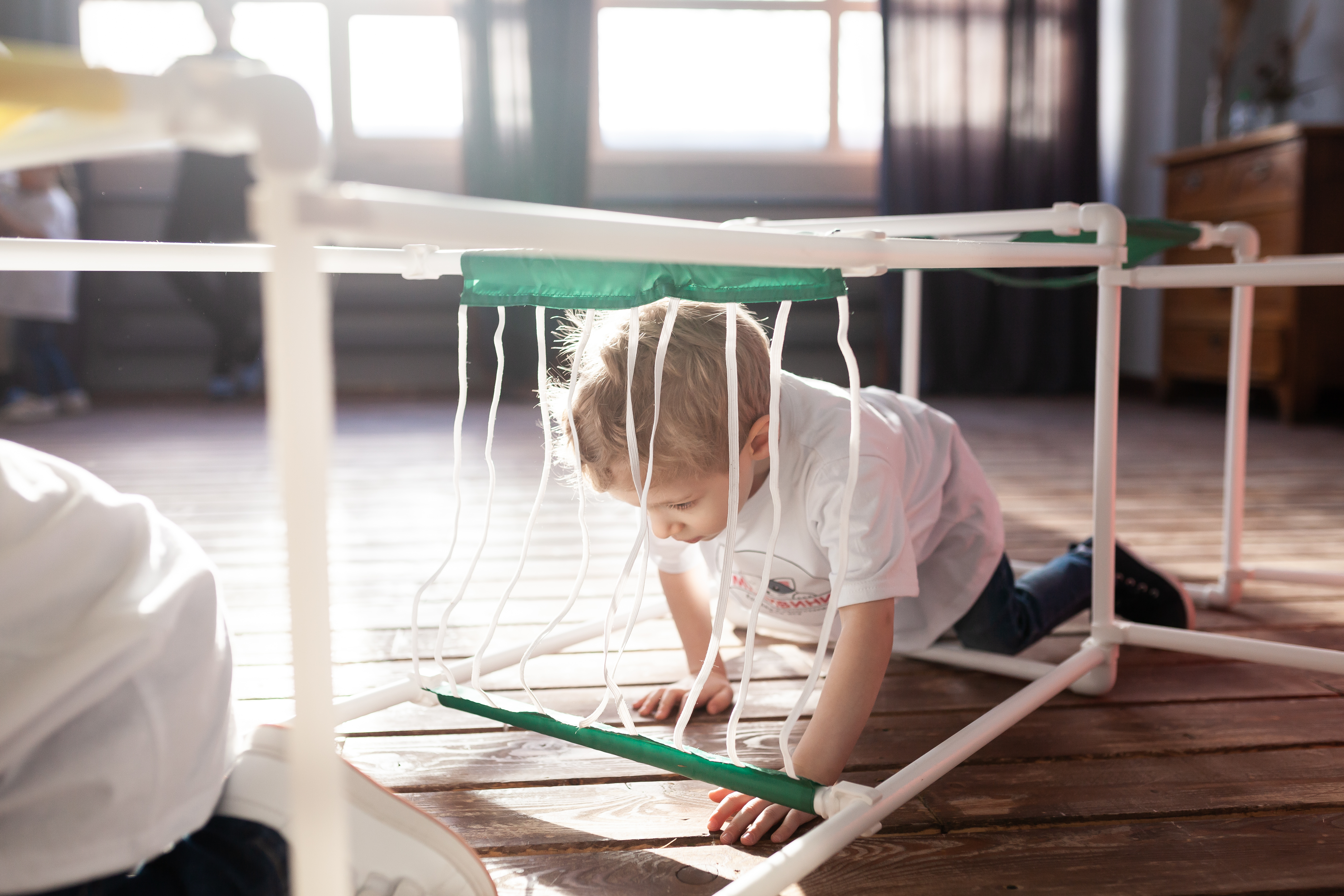 Лабиринт.Трансформируемый напольный комплекс для подлезания, перелезания, перешагивания