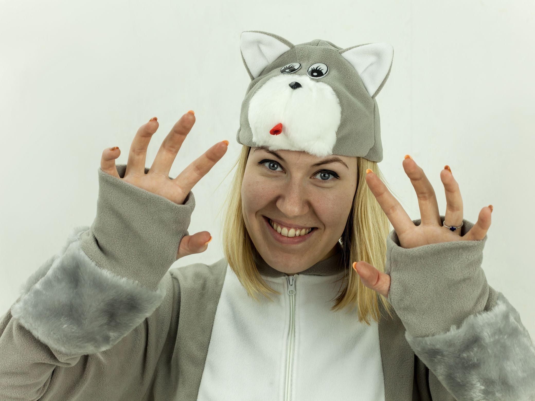 Кот (комбинезон + шапочка)