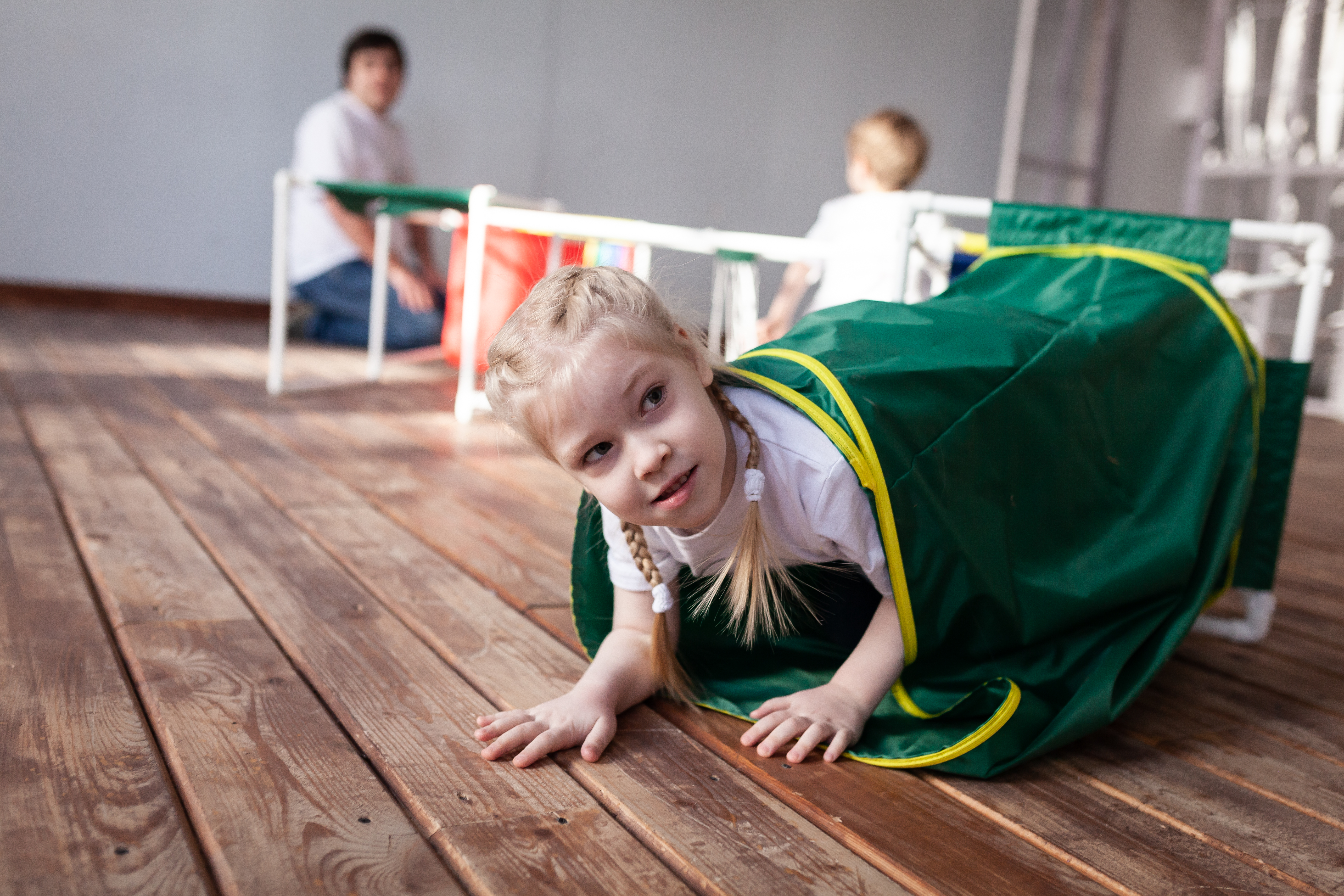 Лабиринт.Трансформируемый напольный комплекс для подлезания, перелезания, перешагивания