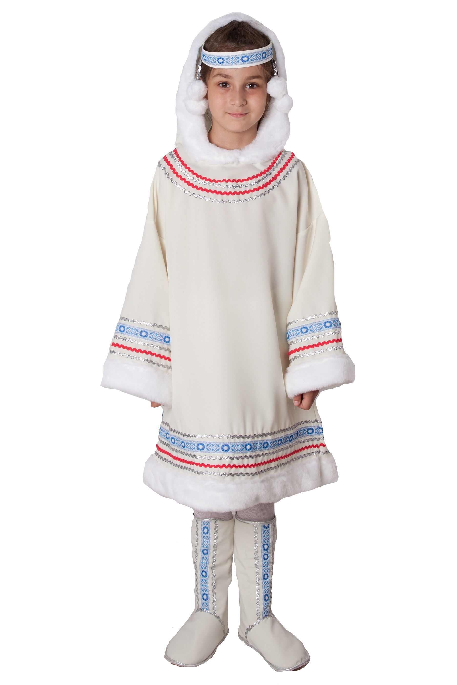 Костюм северных народностей (девочка): малица, унты, головной убор