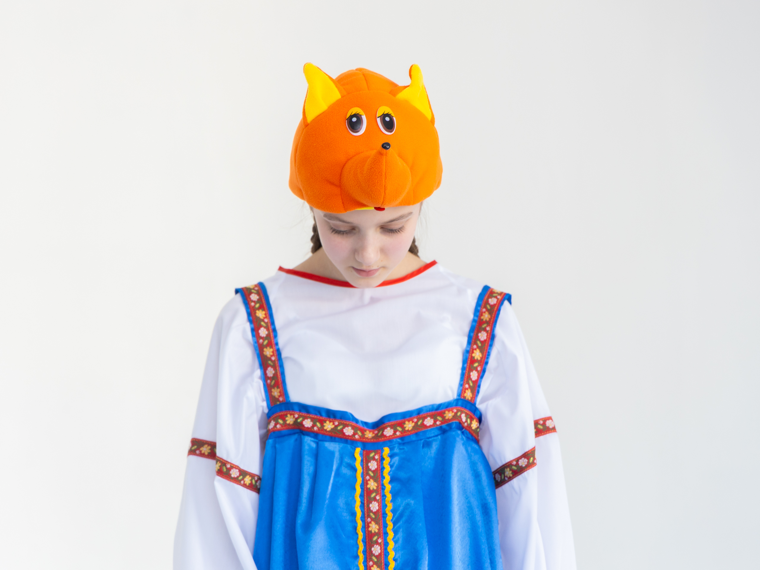 Лиса (сарафан + блуза + кокошник + шапочка)