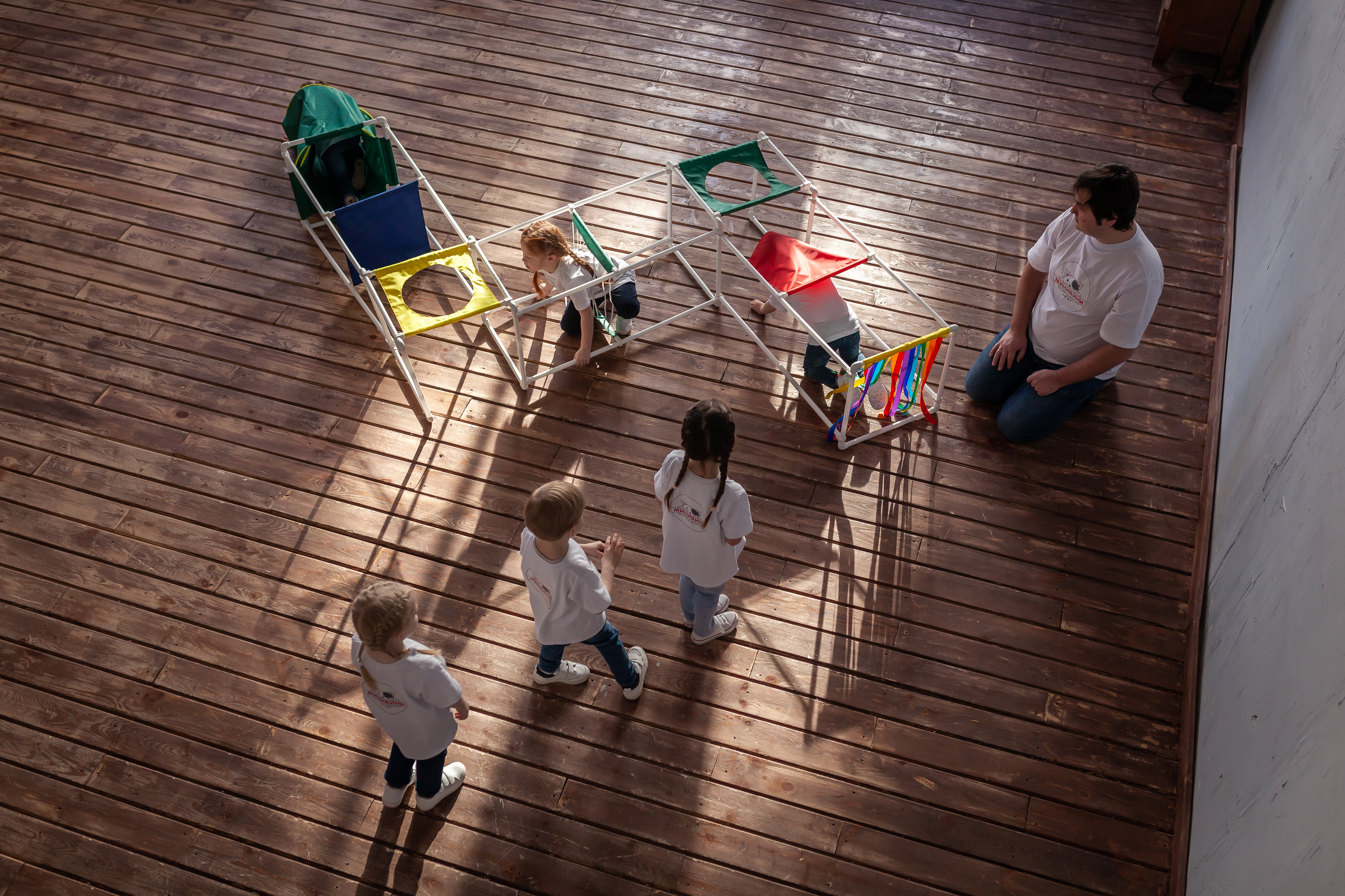 Лабиринт.Трансформируемый напольный комплекс для подлезания, перелезания, перешагивания