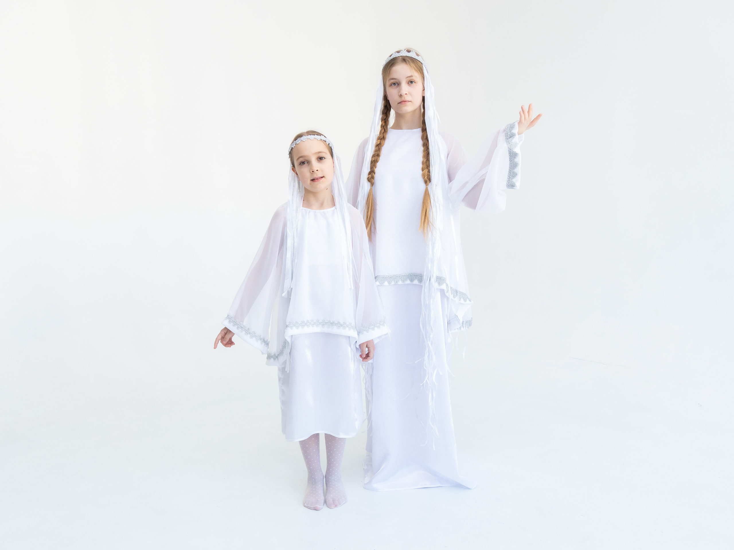 Зима (женский): платье + головной убор