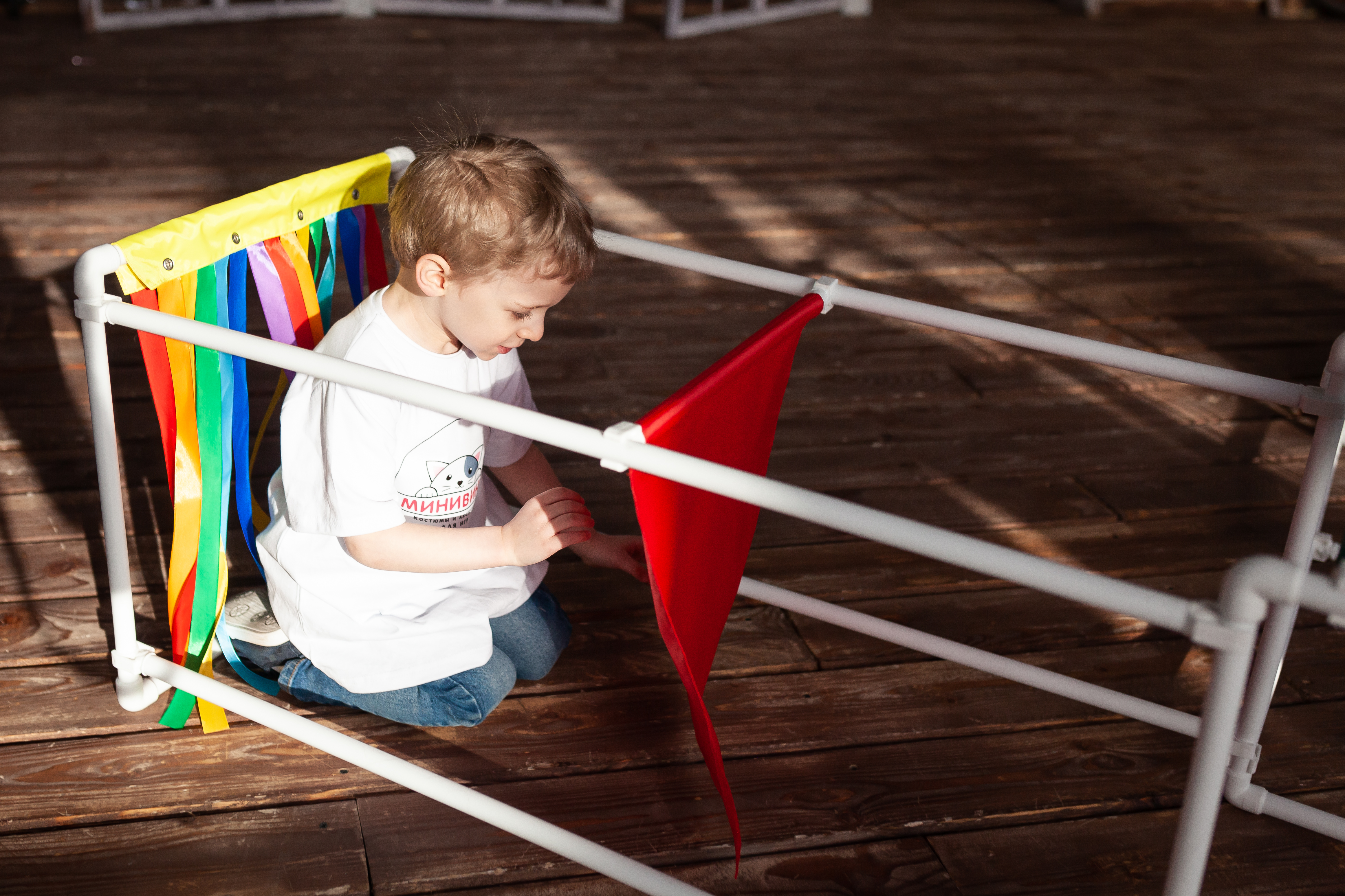 Лабиринт.Трансформируемый напольный комплекс для подлезания, перелезания, перешагивания