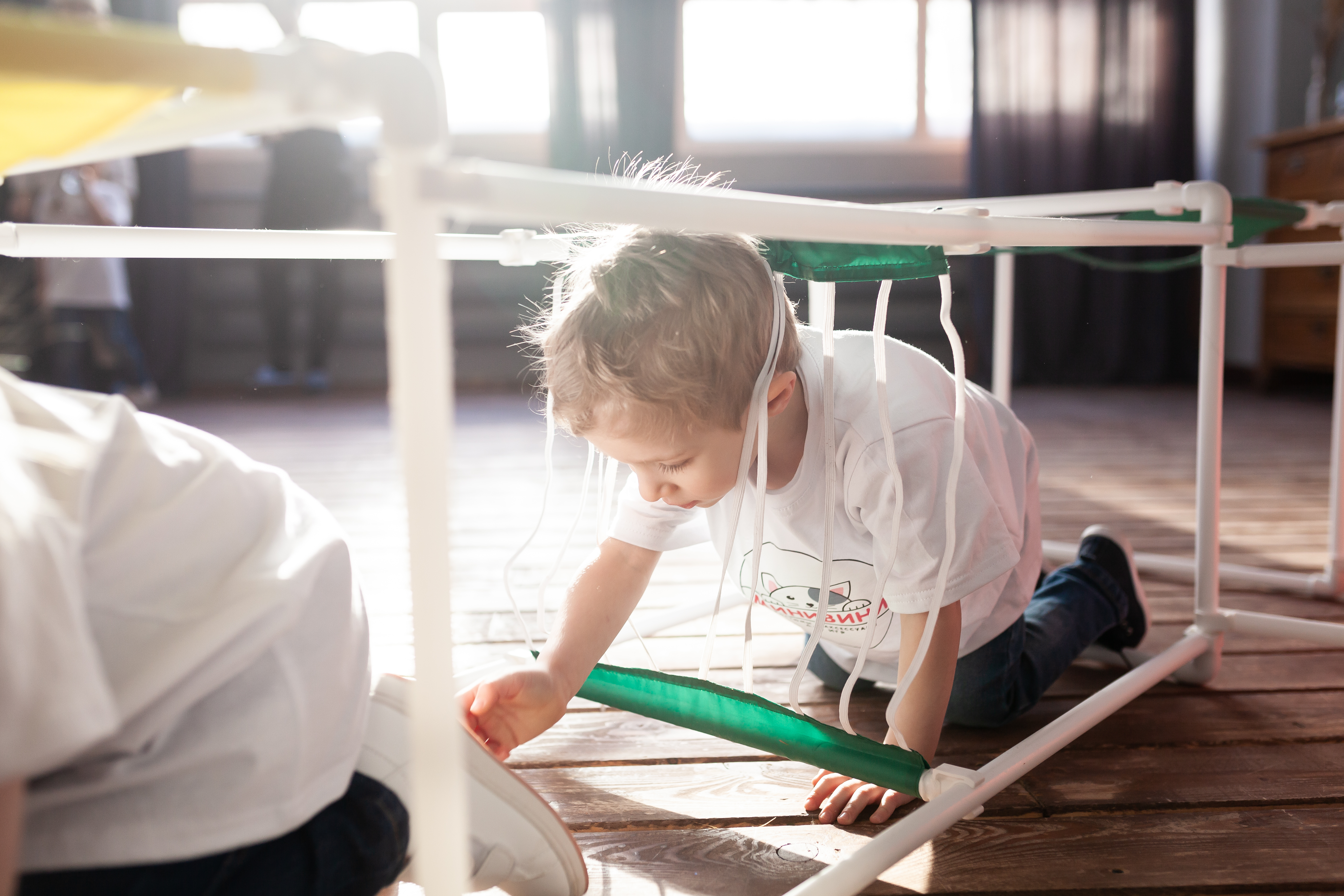 Лабиринт.Трансформируемый напольный комплекс для подлезания, перелезания, перешагивания