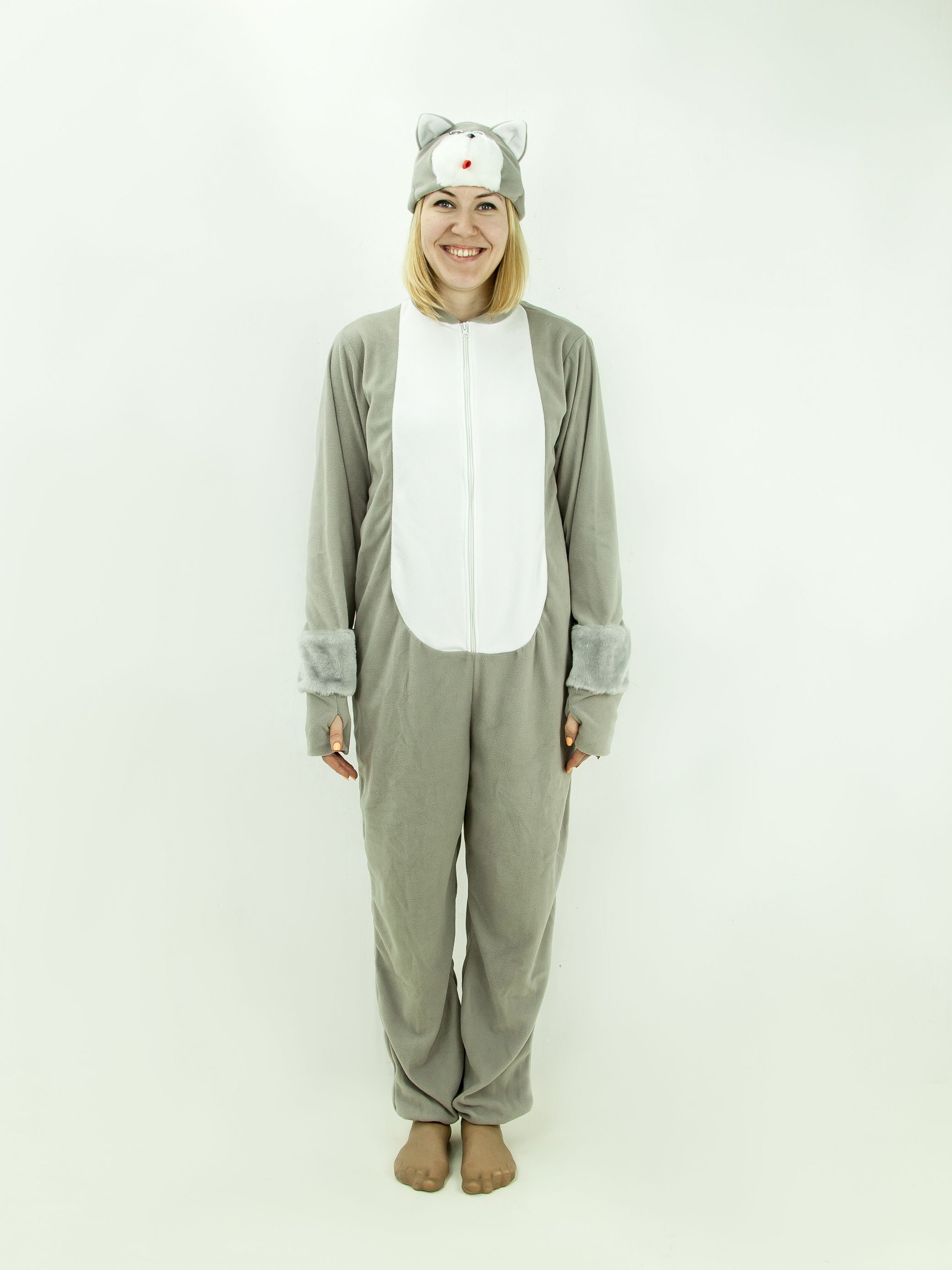 Кот (комбинезон + шапочка)