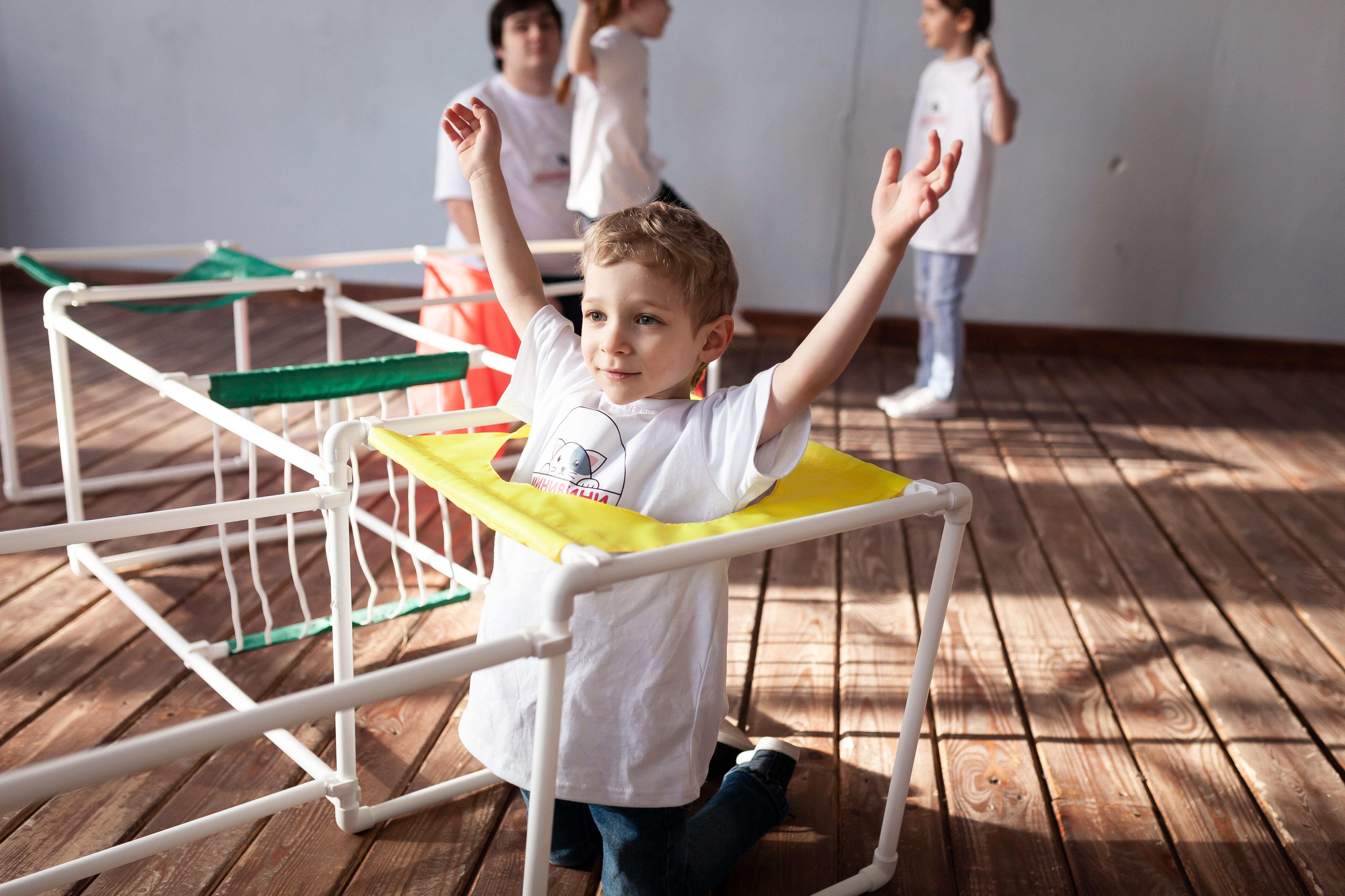 Лабиринт.Трансформируемый напольный комплекс для подлезания, перелезания, перешагивания