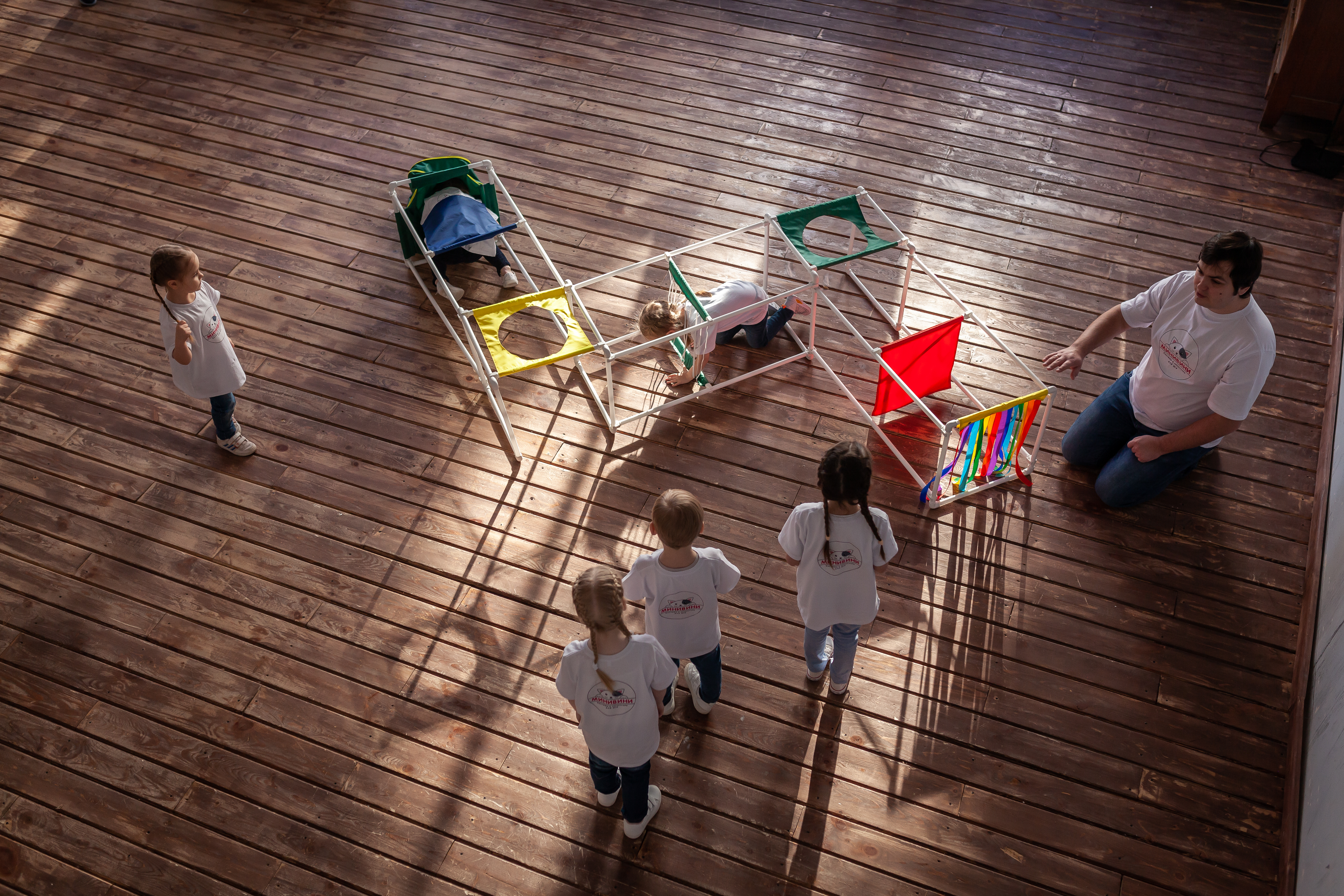 Лабиринт.Трансформируемый напольный комплекс для подлезания, перелезания, перешагивания