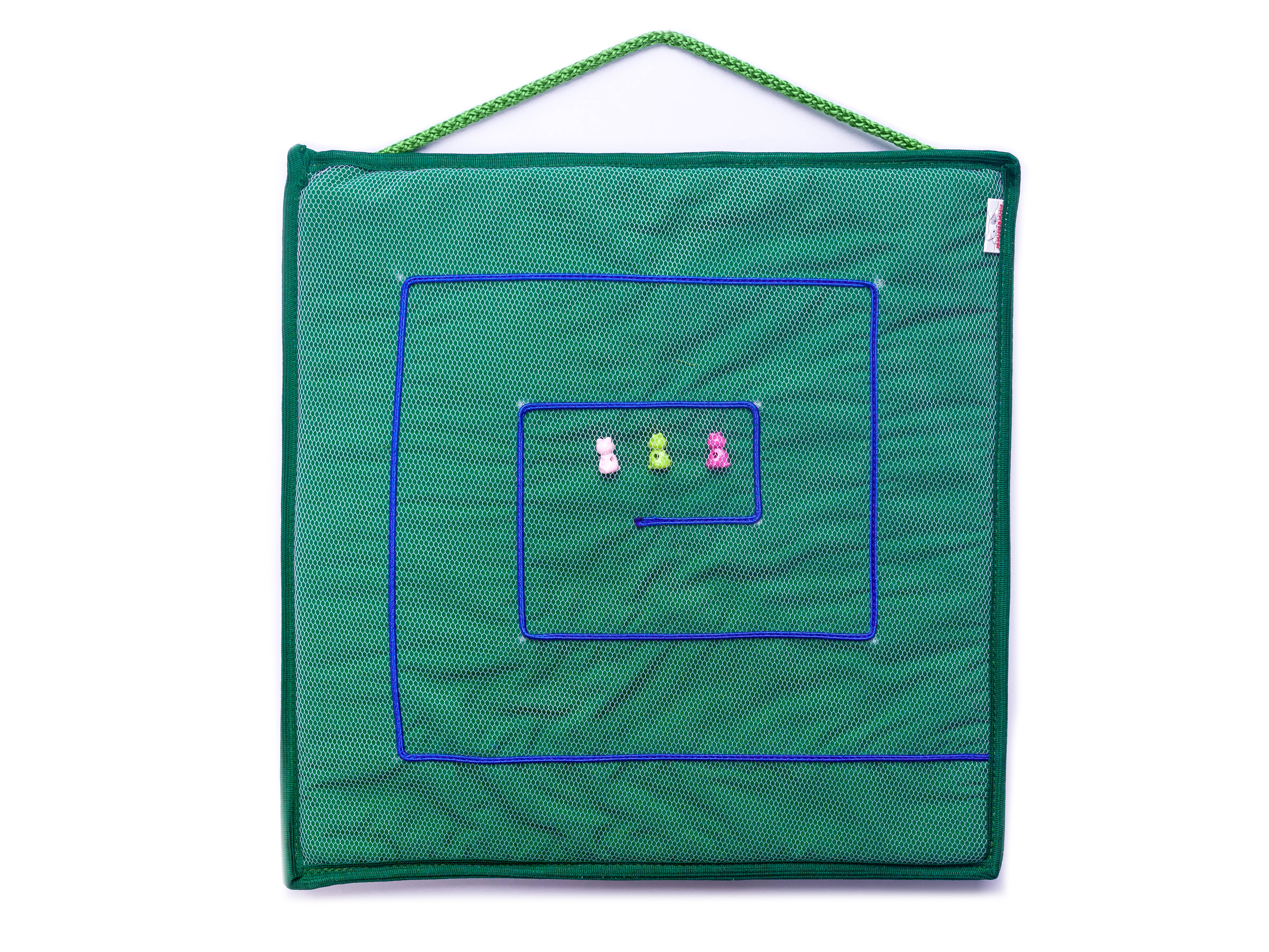 Зеленый квадрат Проведи пуговицу