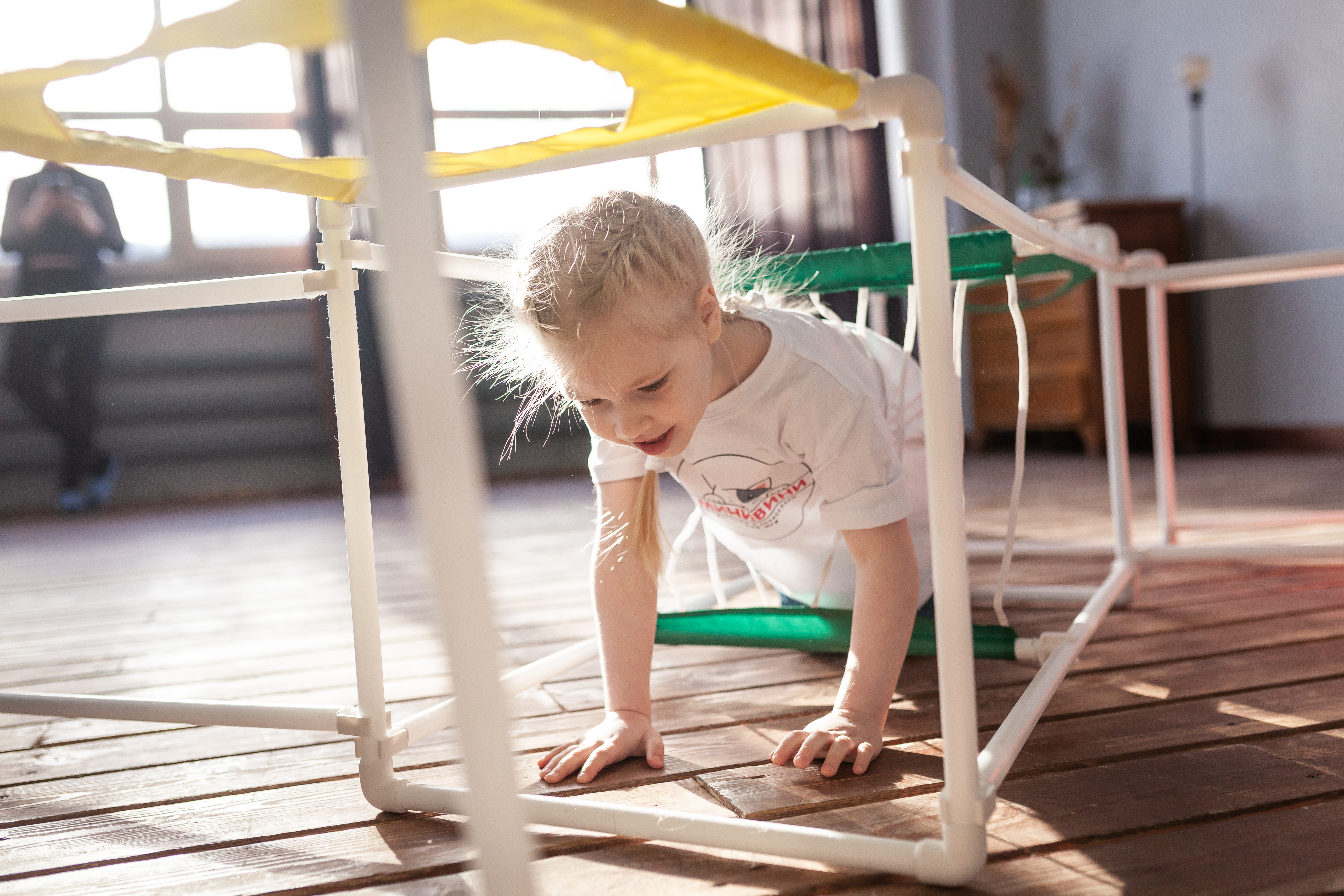 Лабиринт.Трансформируемый напольный комплекс для подлезания, перелезания, перешагивания