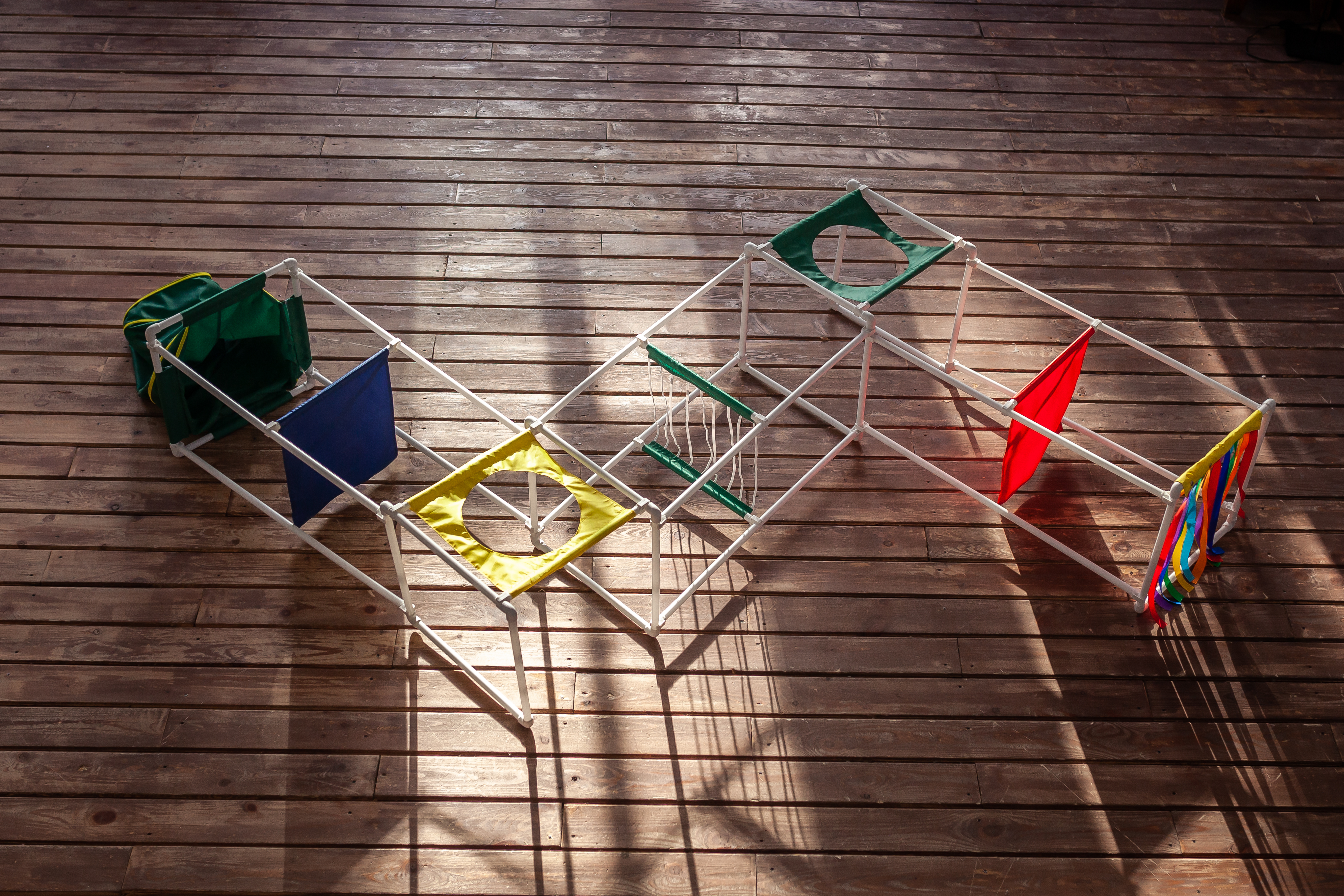 Лабиринт.Трансформируемый напольный комплекс для подлезания, перелезания, перешагивания