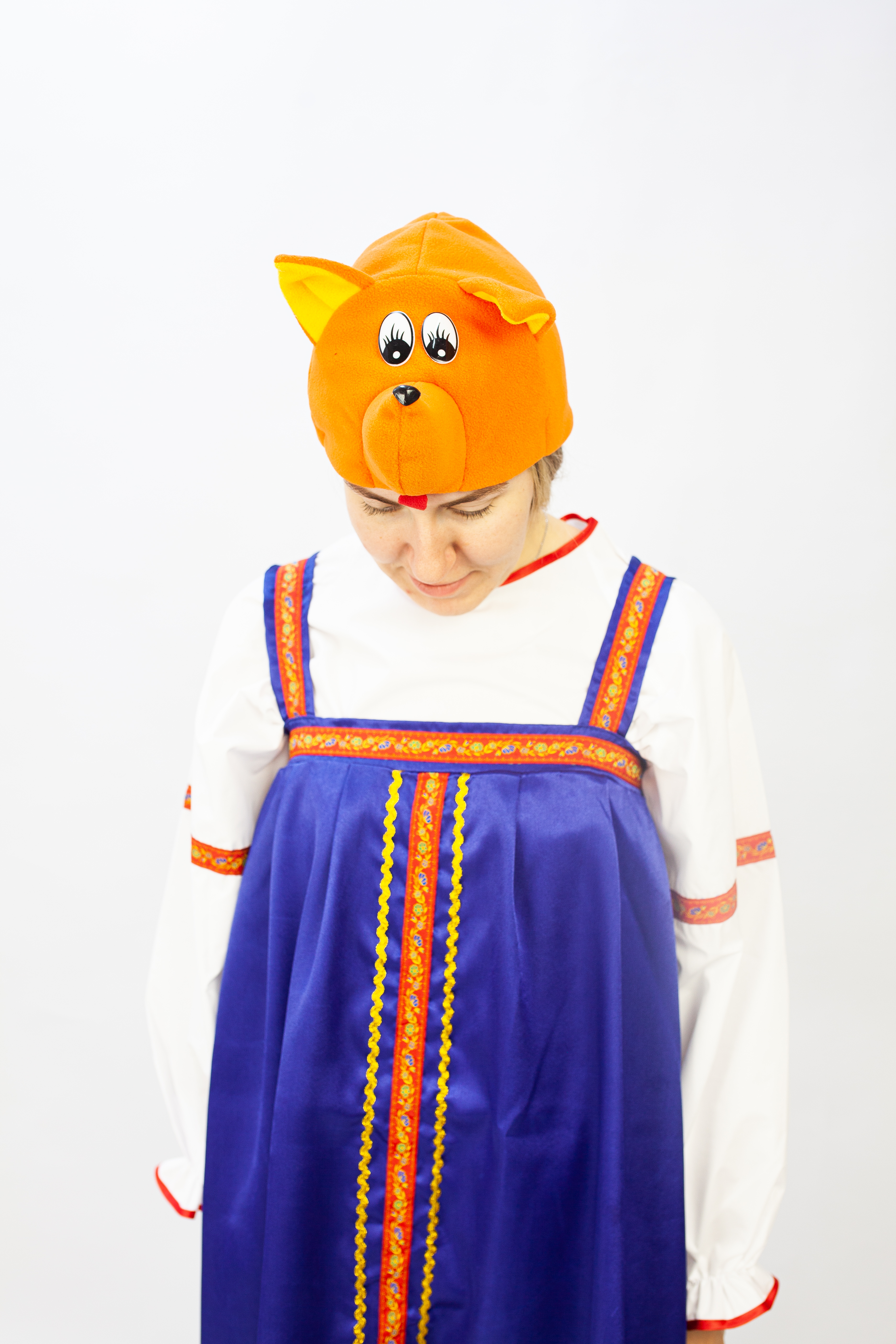 Лиса (сарафан + блуза + кокошник + шапочка)