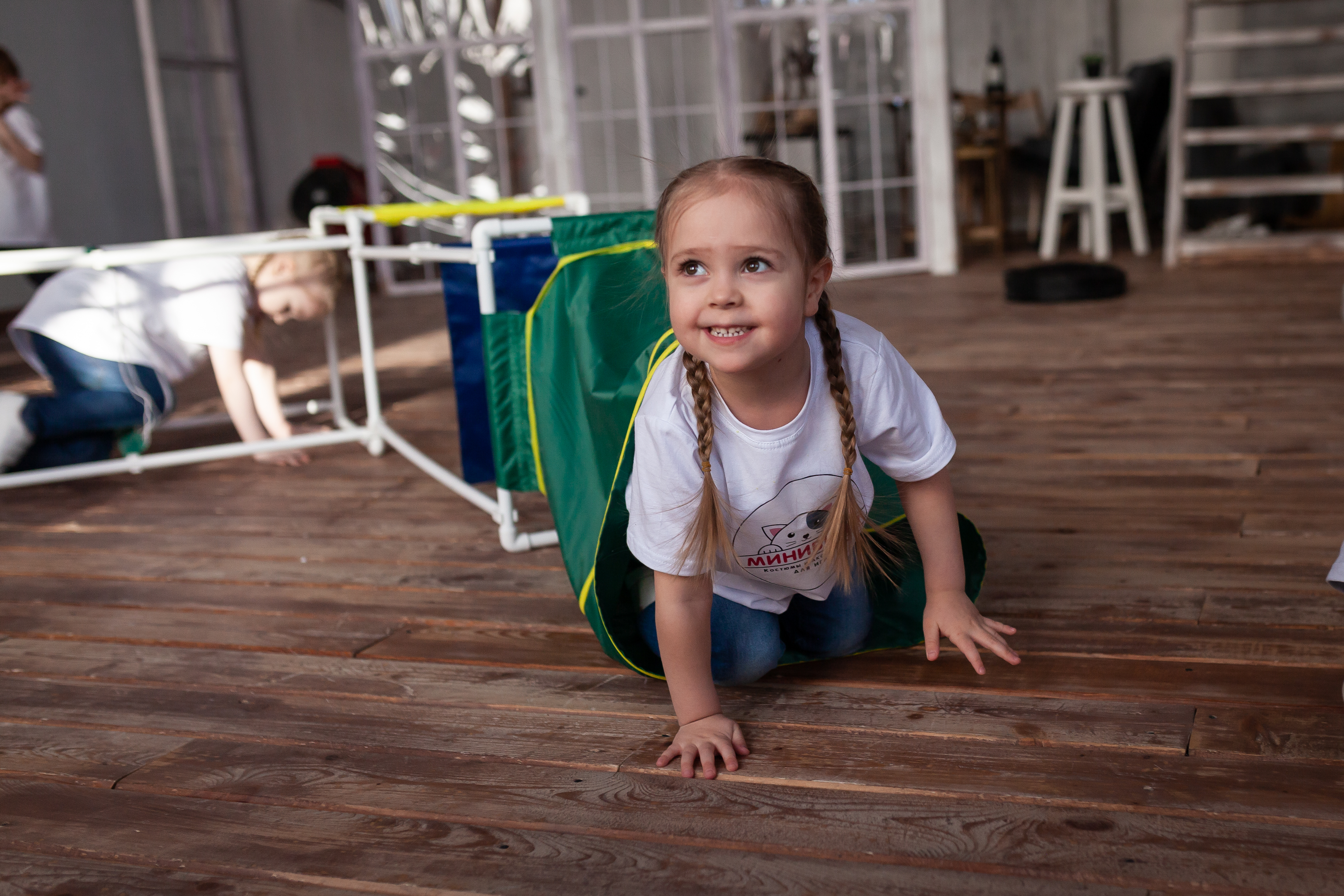 Лабиринт.Трансформируемый напольный комплекс для подлезания, перелезания, перешагивания