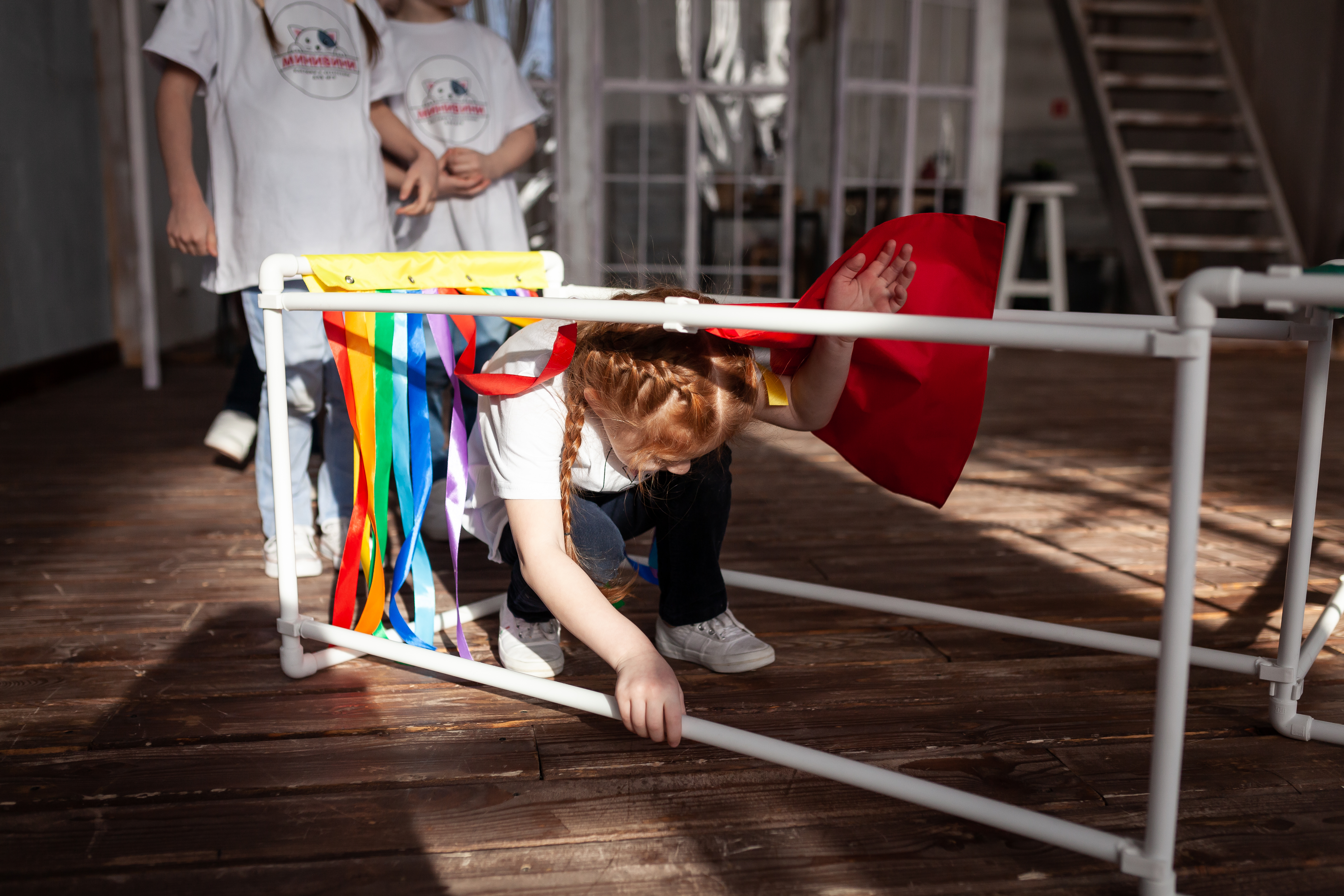 Лабиринт.Трансформируемый напольный комплекс для подлезания, перелезания, перешагивания