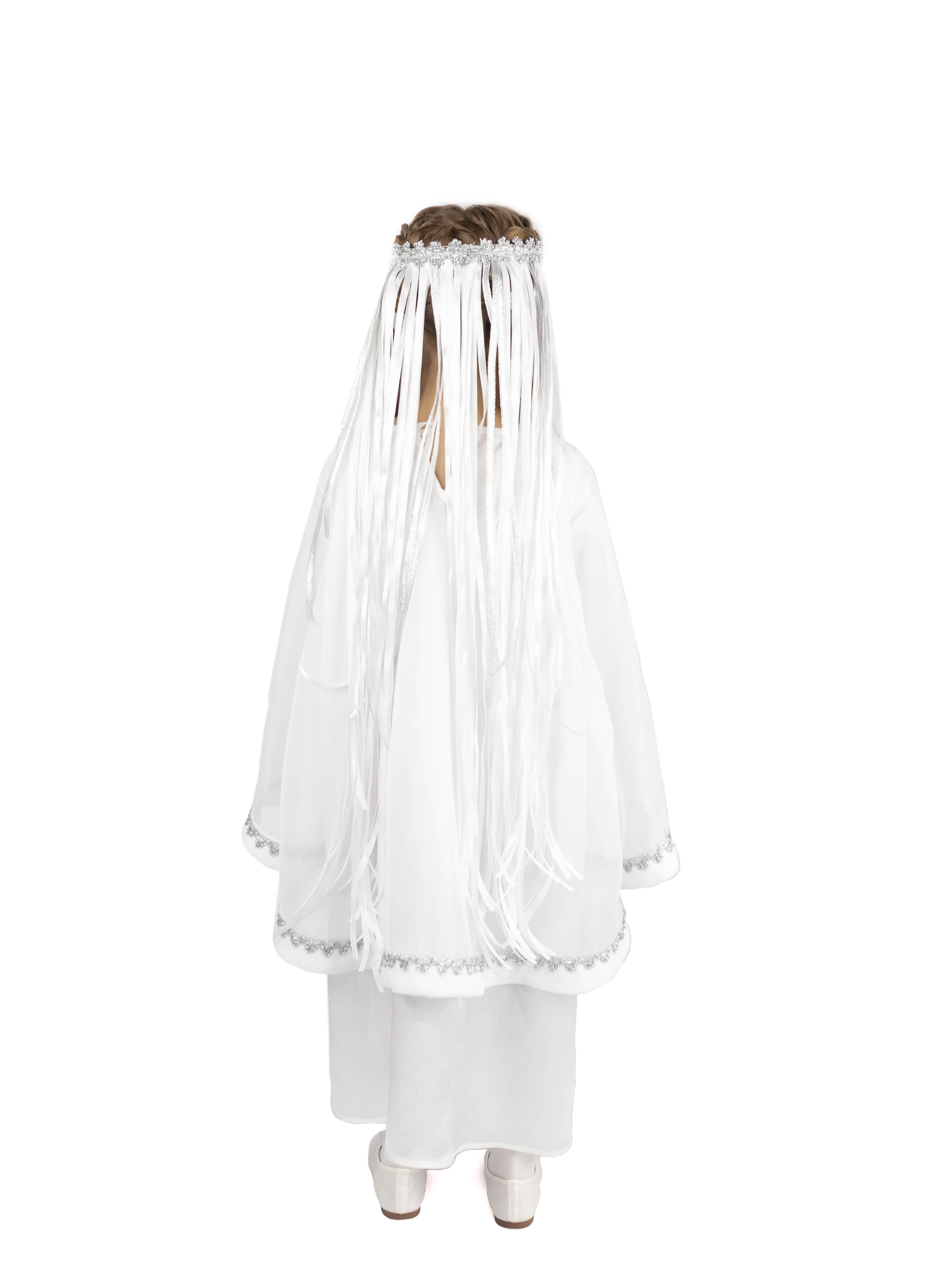 Зима (девочка): платье + головной убор