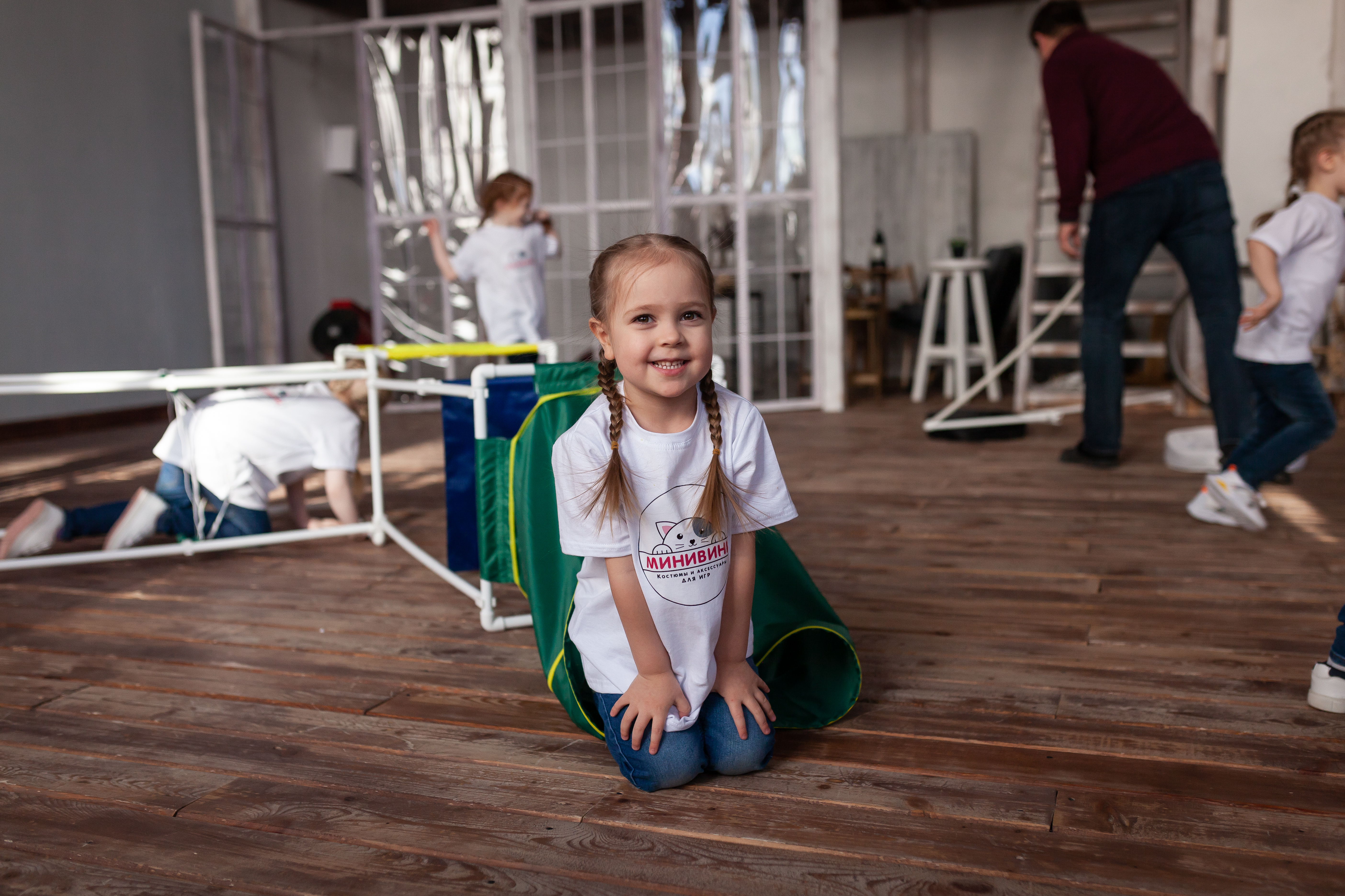 Лабиринт.Трансформируемый напольный комплекс для подлезания, перелезания, перешагивания