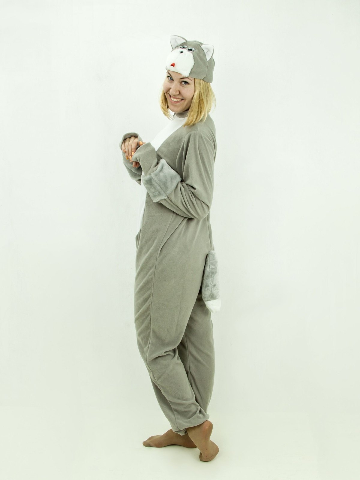 Кот (комбинезон + шапочка)