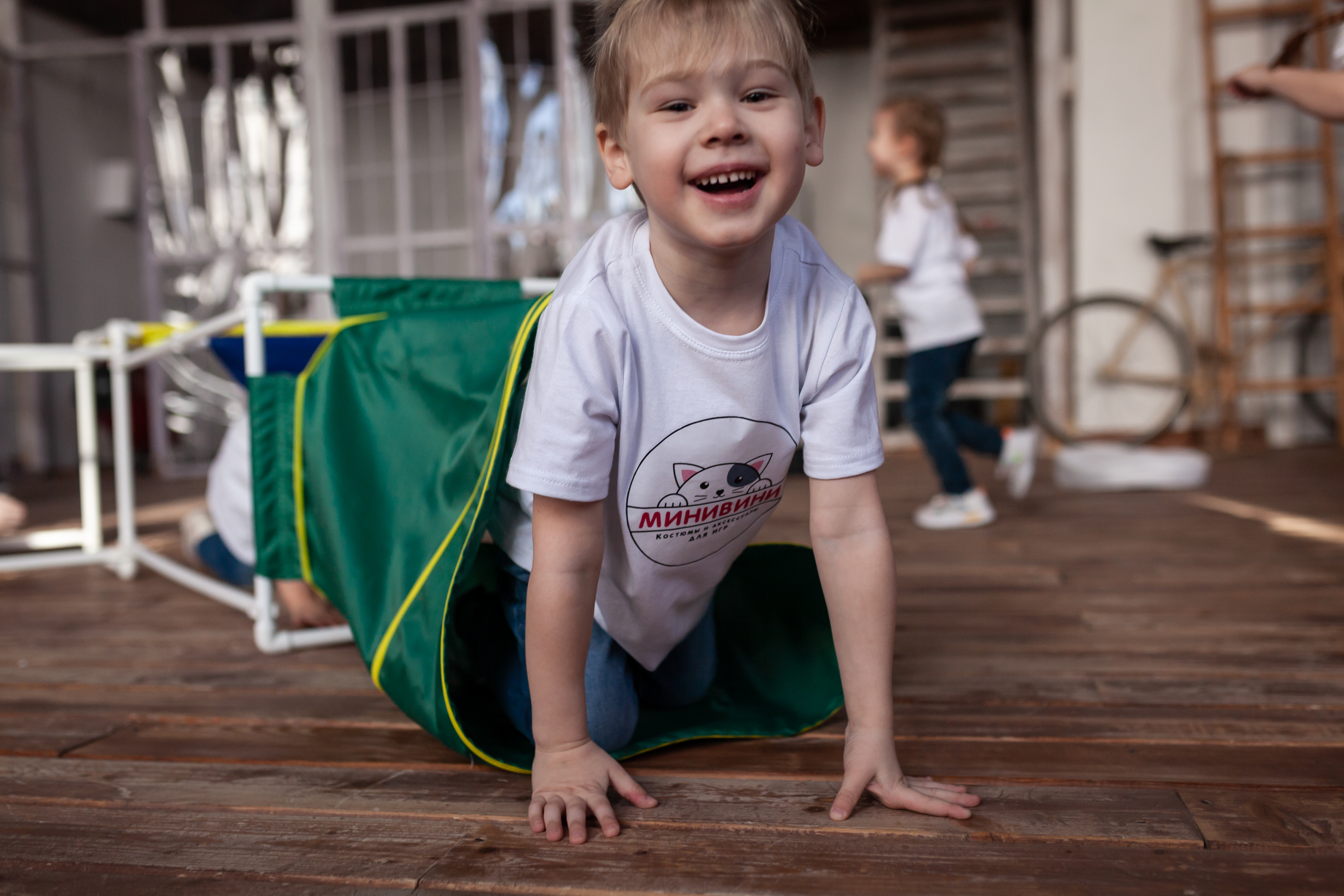 Лабиринт.Трансформируемый напольный комплекс для подлезания, перелезания, перешагивания