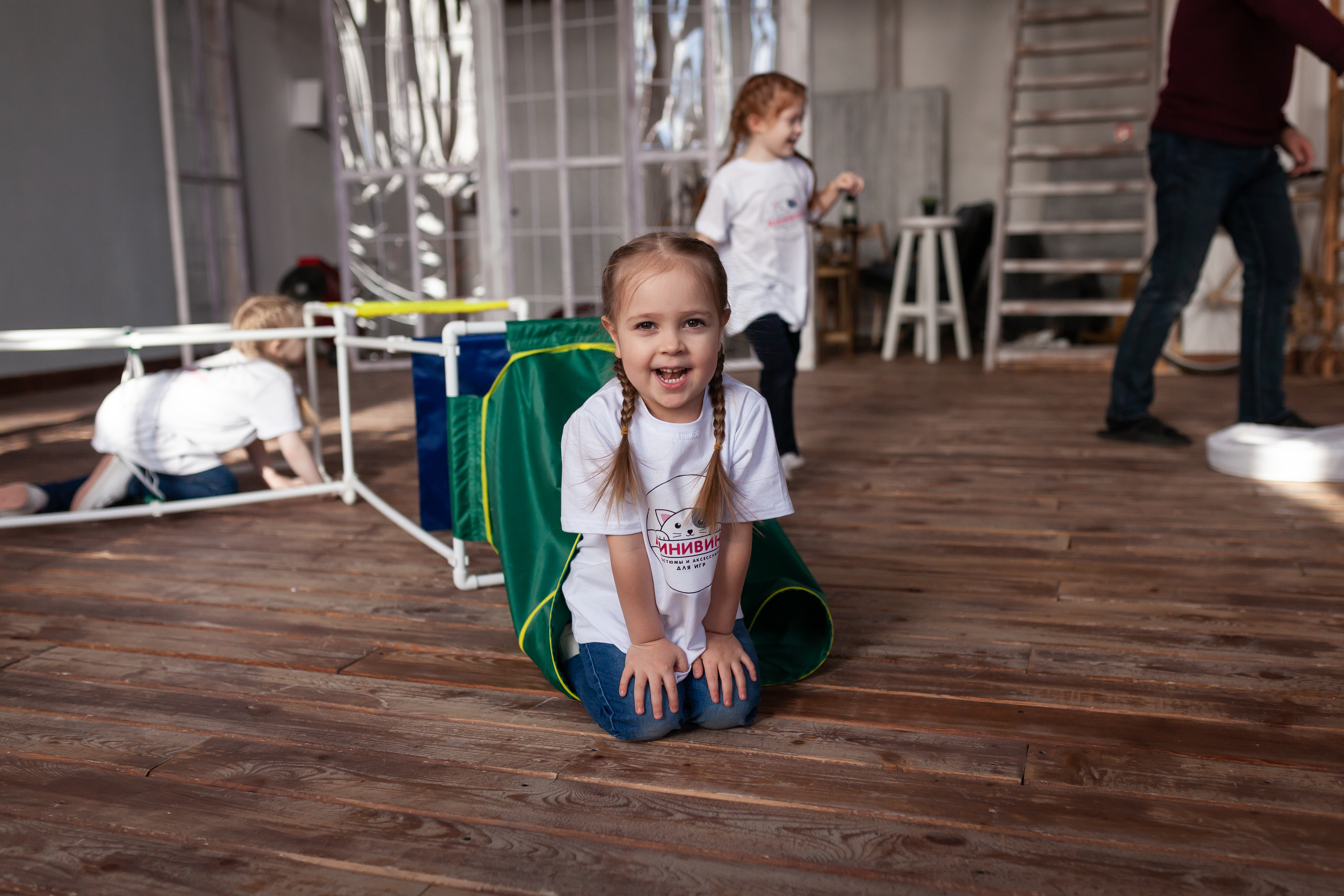 Лабиринт.Трансформируемый напольный комплекс для подлезания, перелезания, перешагивания