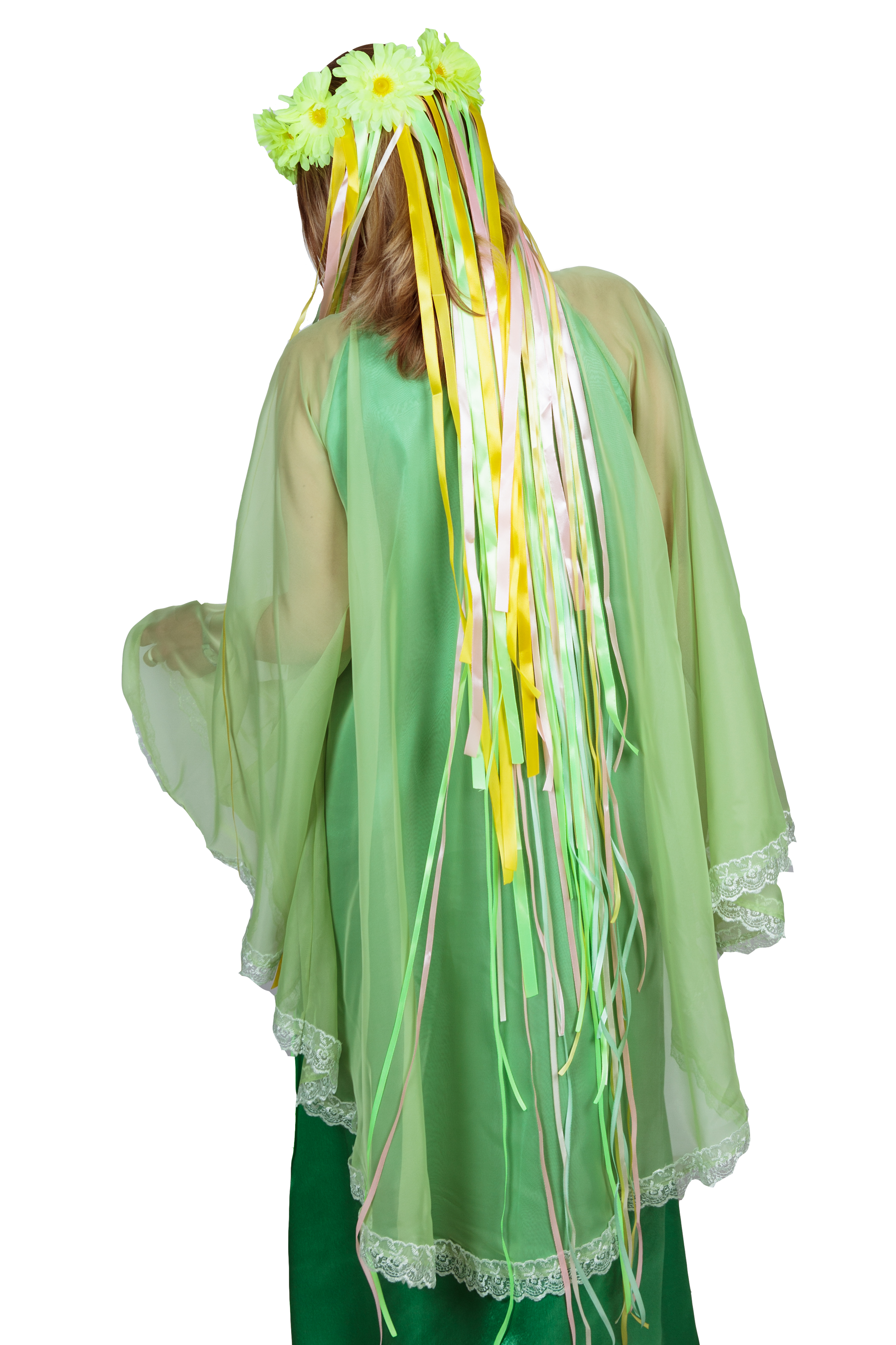 Весна (женский): платье + головной убор