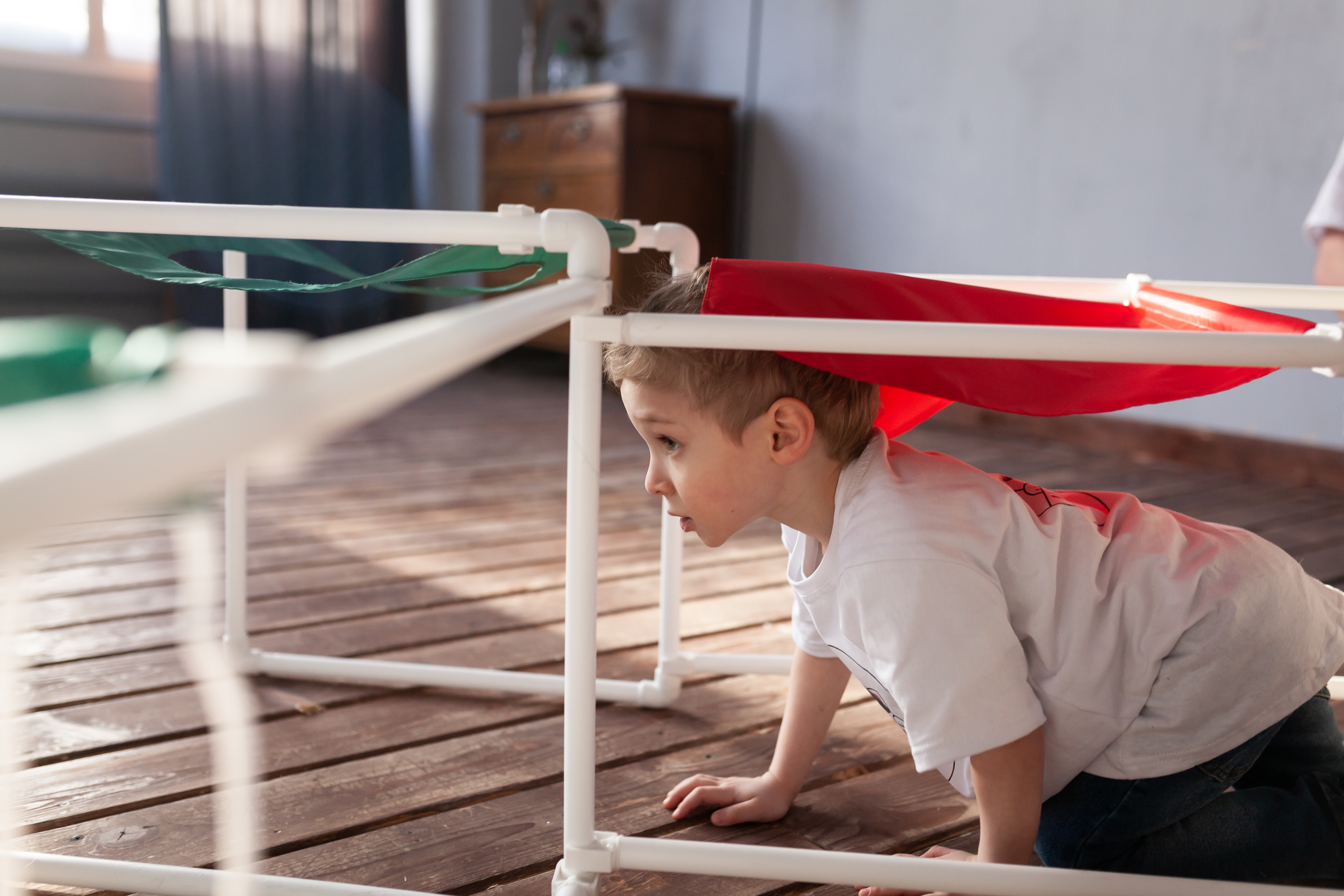 Лабиринт.Трансформируемый напольный комплекс для подлезания, перелезания, перешагивания