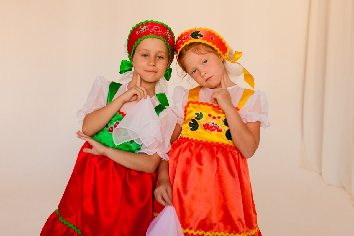 Калинка (нижнее платье + сарафан + кокошник)