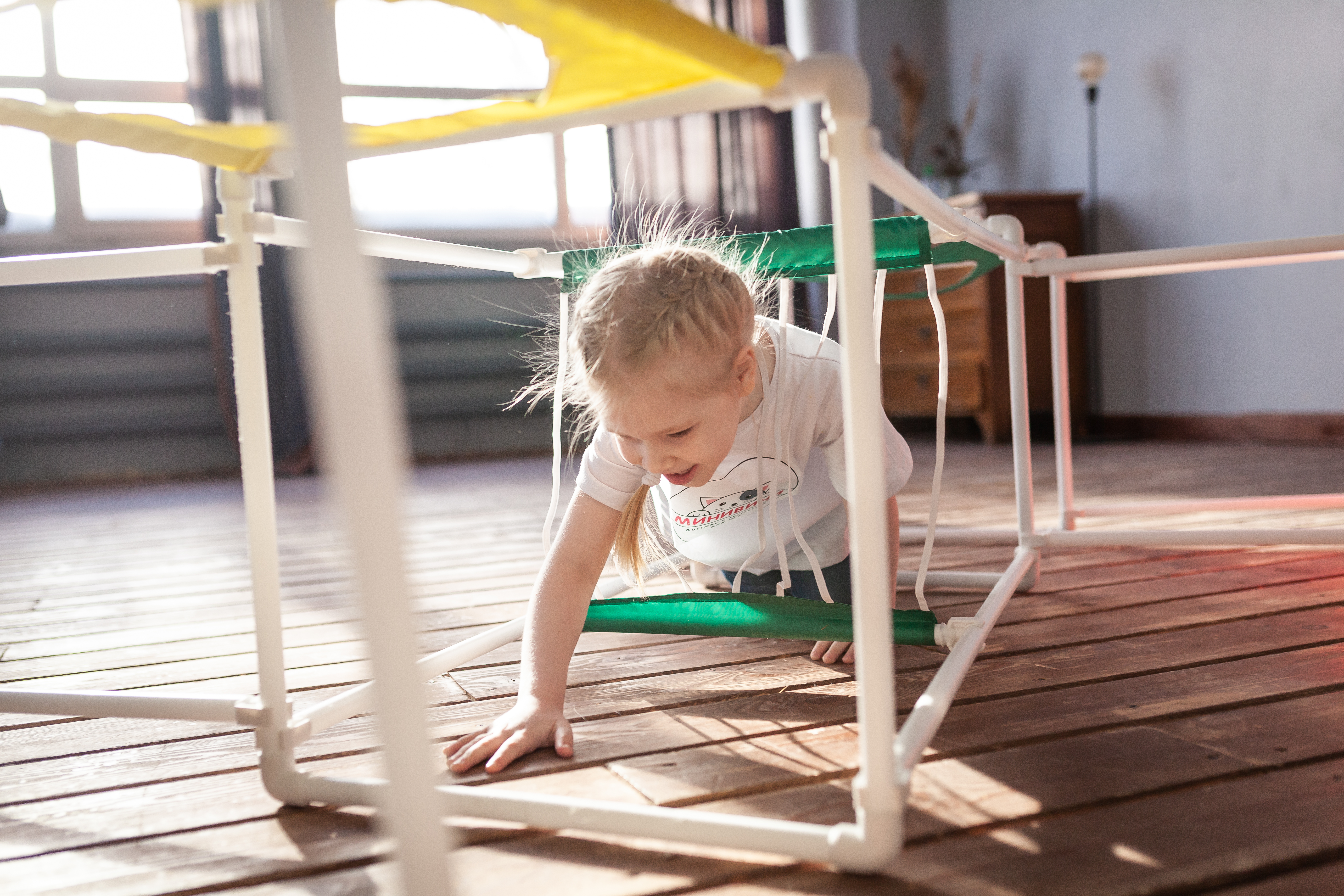 Лабиринт.Трансформируемый напольный комплекс для подлезания, перелезания, перешагивания